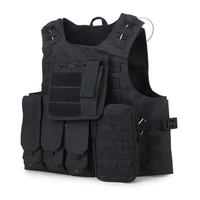 1000D Oxford Military And Police Equipment Black Molle Tactical Vest Plate Carrier
